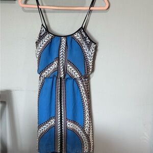 Blue and Black Patterned Dress Size Small